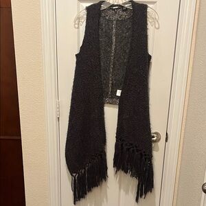 Miss Me Multicolor/Black Sleeveless Wool Blend Beaded Sweater Vest - Size Small